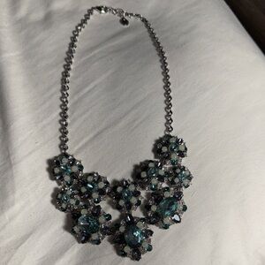 Charter club Silver and Blue Statement Necklace